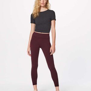 Lululemon In Movement 7/8 Tight *everlux 25 - Garnet